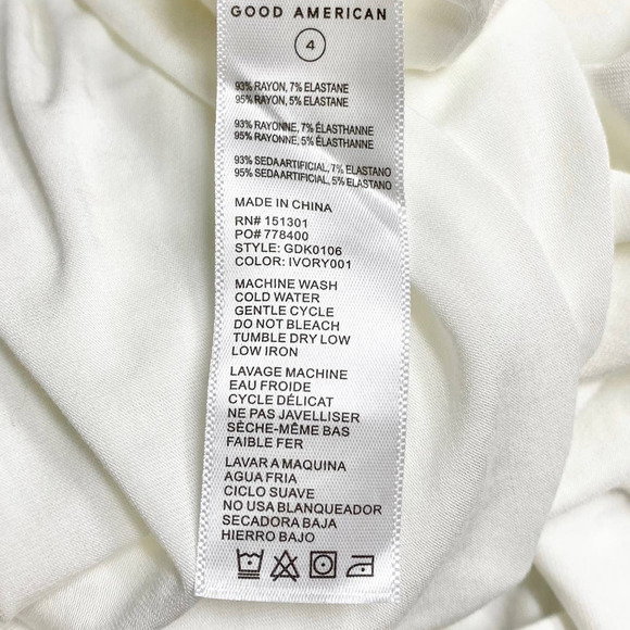 Good American Cutout Keyhole Midi Dress Size 4 XL White Knit Bodycon - Picture 6 of 15